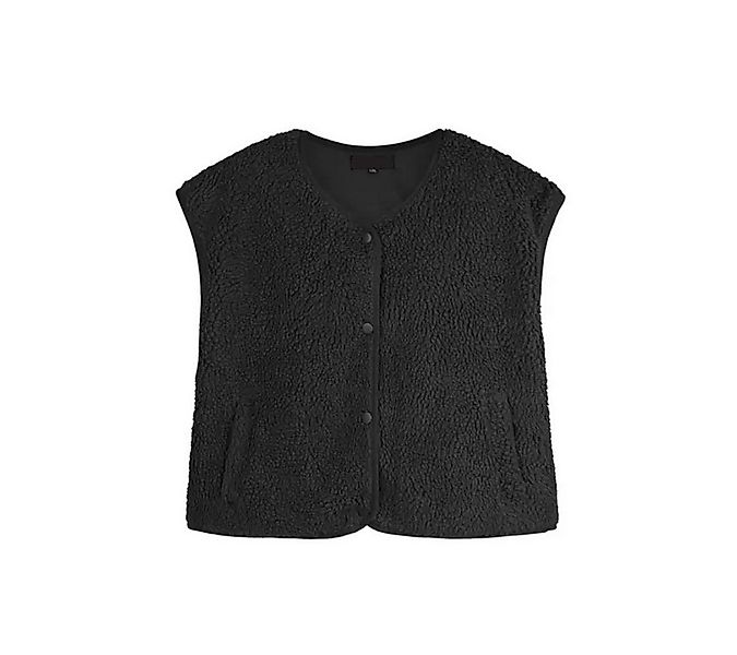 suebidou Plüschweste Damen Weste Teddyweste Sherpa Look mit Knöpfen nachhal günstig online kaufen