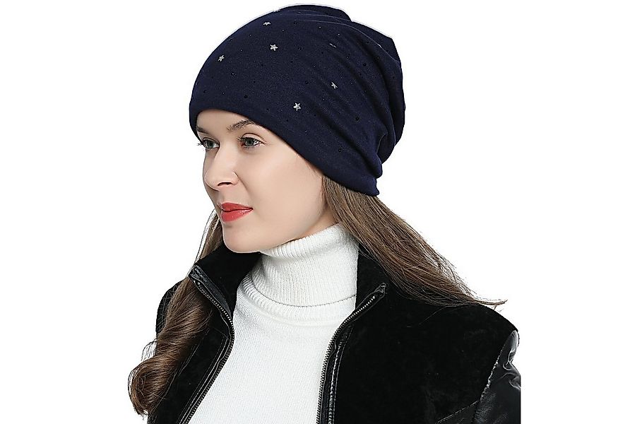 DonDon Beanie Damen Slouch mit Print (Packung, 1-St) Teddyfleece günstig online kaufen