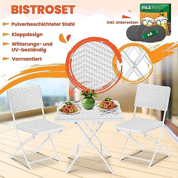 KESSER Bistrotisch 3-teiliges Bistroset (3-St., 1x günstig online kaufen