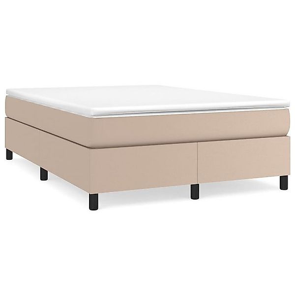 vidaXL Boxspringbett, Boxbett Matratze Cappuccino-Braun 140x200cm Kunstlede günstig online kaufen
