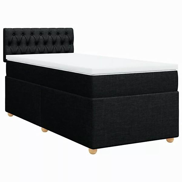 vidaXL Boxspringbett mit Matratze Schwarz Stoff2100376 günstig online kaufen