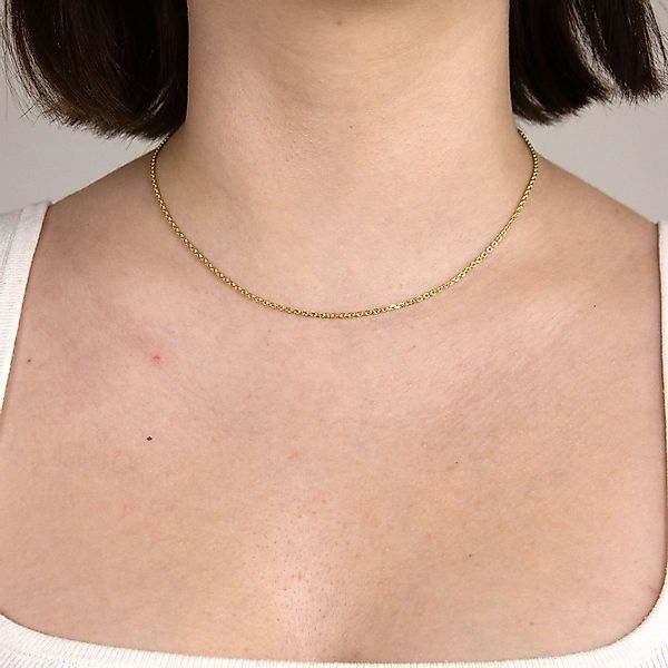 HOPLO Goldkette Ankerkette diamantiert Länge 60cm günstig online kaufen