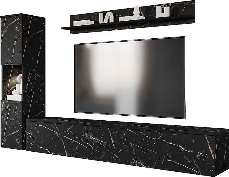 INOSIGN Wohnwand PARIS, Vitrine Türanschlag links/rechts günstig online kaufen