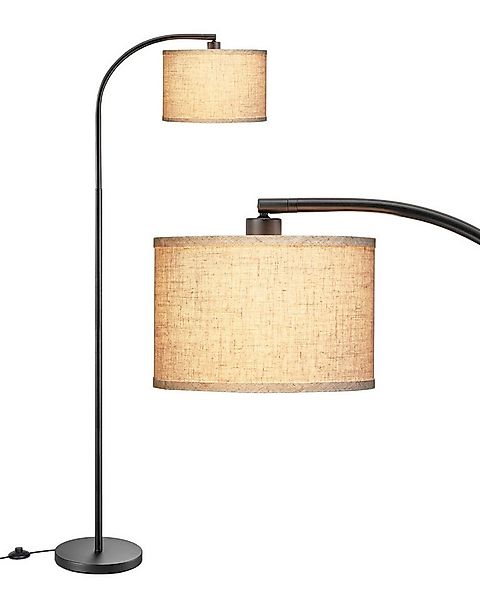 EDISHINE Stehlampe Wohnzimmer mit gebogenem Arm, mit E27 LED-Glühbirne, Lei günstig online kaufen