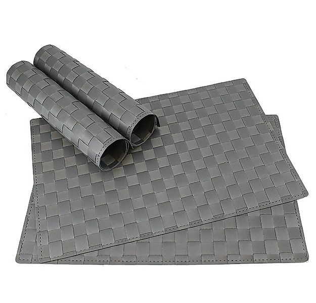matches21 HOME & HOBBY Platzset Tischset MODERN grau 4er Tischunterlage als günstig online kaufen