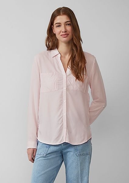 s.Oliver Langarmbluse Streifenbluse mit aufgesetzten Taschen günstig online kaufen