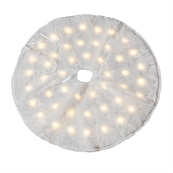 MARELIDA Weihnachtsbaumdecke LED Weihnachtsbaumteppich Plüsch Baumrock günstig online kaufen