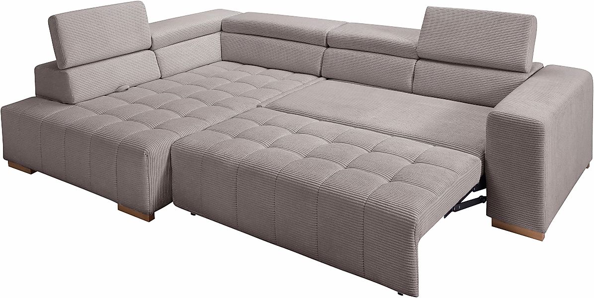 exxpo - sofa fashion Ecksofa "Elianos, hoher Sitzkomfort, aufwendige Kreuzs günstig online kaufen