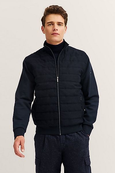bugatti Sweatjacke Regular Fit mit Quersteppung aus einem Baumwollmix günstig online kaufen
