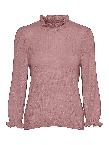 VERO MODA Rüschen Pullover Damen Pink günstig online kaufen