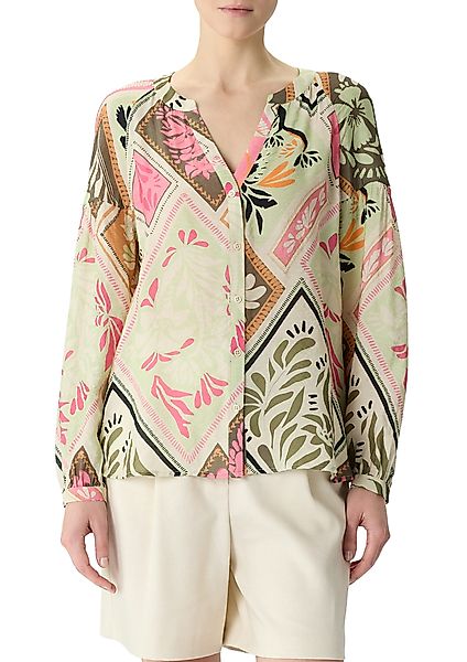 Comma Langarmbluse mit All-Over Print günstig online kaufen