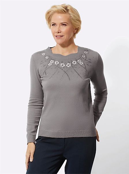 Classic Strickpullover "Langarm-Pullover" günstig online kaufen