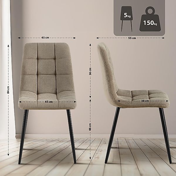 CLP Esszimmerstuhl Tilde (4er Set), mit günstig online kaufen