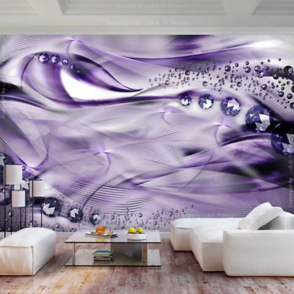 artgeist Fototapete Stream of Crystals (Violet) mehrfarbig Gr. 200 x 140 günstig online kaufen