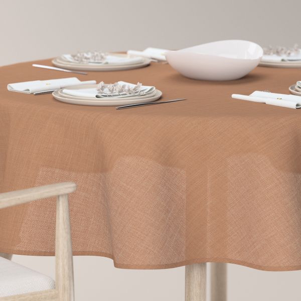 Runde Tischdecke, zimt, Sensual Premium (144-45) günstig online kaufen