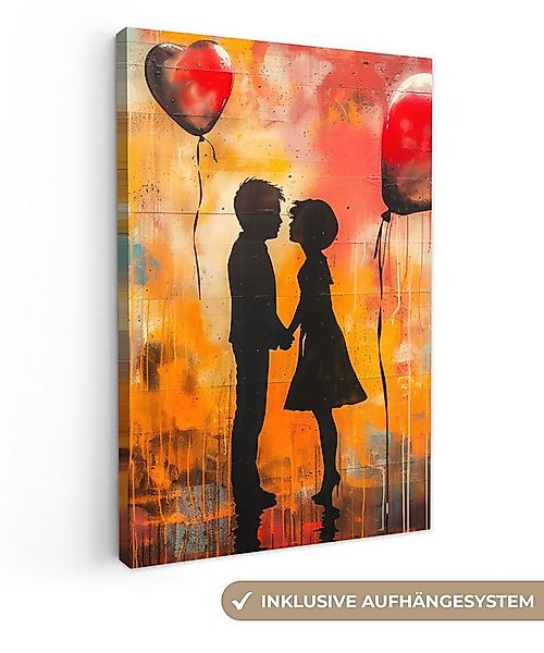 OneMillionCanvasses® Leinwandbild Straßenkunst - Liebe - Graffiti - Kunst - günstig online kaufen