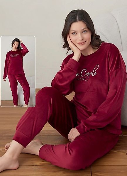 fashionshowcase Schlafanzug Hausanzug aus Samt - günstig online kaufen