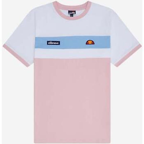 Ellesse  T-Shirts & Poloshirts Blockadi tee - white light pink light blue günstig online kaufen