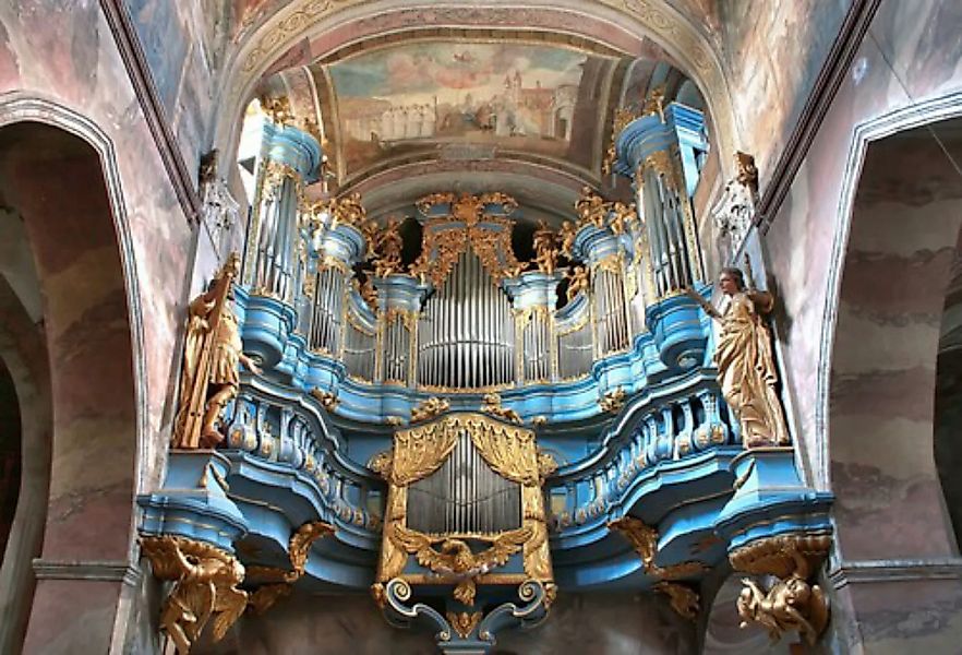 Papermoon Fototapete »ARCHITEKTUR-KATHEDRALE BAROQUE FASSADE ORGAN KIRCHE« günstig online kaufen