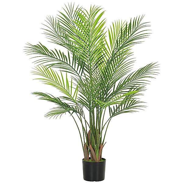 HOMCOM Künstliche Palme groß 120cm Kunstpflanze, Plastik Künstliche Pflanze günstig online kaufen