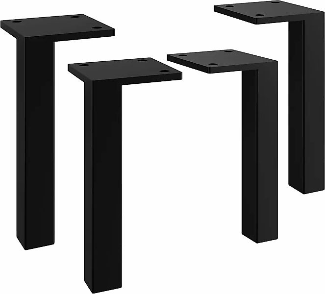 Saphir Möbelfuß "Quickset 4 Stück für Badmöbel" 4 Stk. tlg. Schwarz matt günstig online kaufen