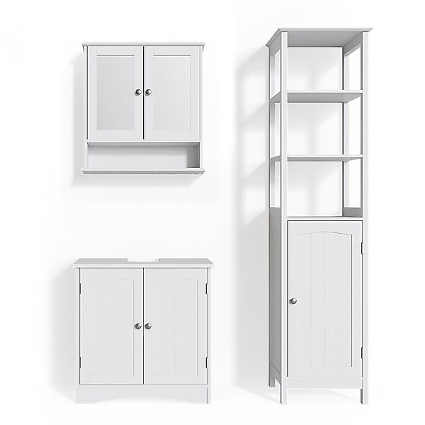 Vicco Badmöbel-Set Bianco, Weiß, 3 Teile, günstig online kaufen
