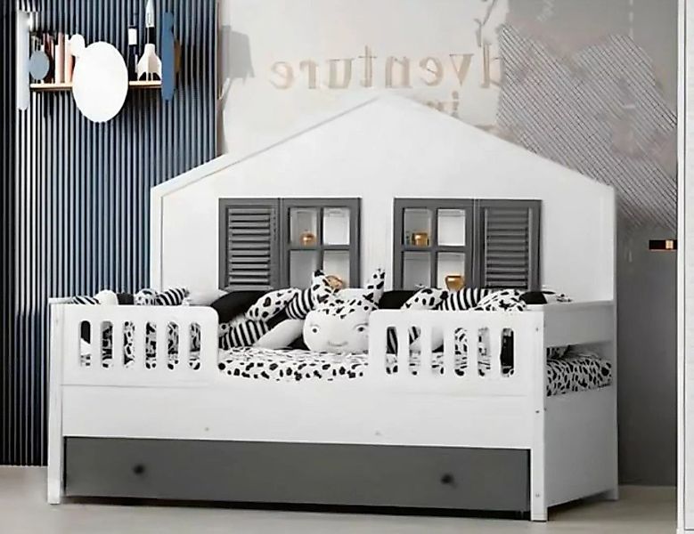 JVmoebel Kinderbett Schickes Helles Kinderbett: Stilvolle Einrichtung für I günstig online kaufen