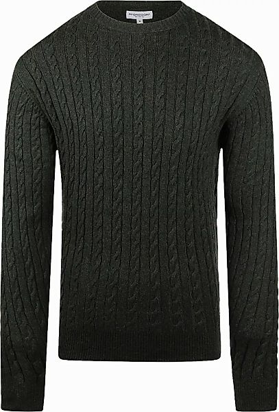 McGregor Cable Pullover Merinowolle Melange Dunkelgrün - Größe 3XL günstig online kaufen