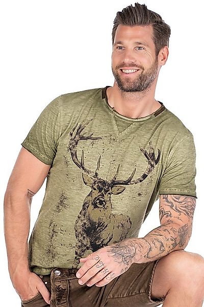 Hangowear Trachtenshirt Trachtenshirt Herren - GÜNTHER - oliv günstig online kaufen