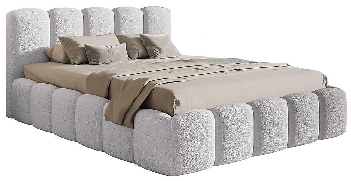 NADUVI Collection | Bettgestell Chloe II Bouclé mit Staufach günstig online kaufen