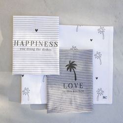 Bastion Collections Geschirrtuch, Farbe: Weiß, Motiv: günstig online kaufen