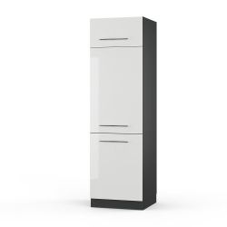 Vicco Kühlumbauschrank Fame-Line, Weiß Hochglanz/Anthrazit, 60 günstig online kaufen