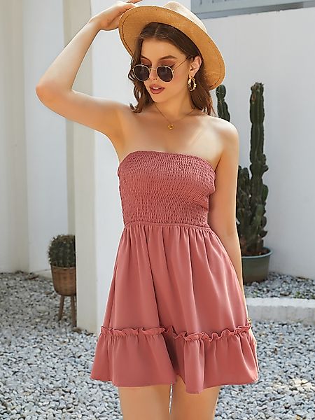 YOINS Tube Oberteil mit elastischem Riemen Mini Kleid günstig online kaufen