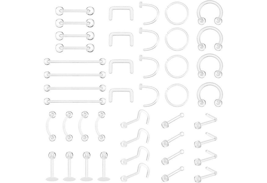 LuxusKollektion Piercing-Set 44er Set Plastik Piercings Acryl Nasenringe Ba günstig online kaufen