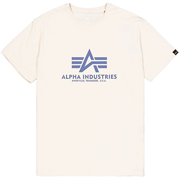 Alpha Industries  T-Shirt Basic T-Shirt - vint.white/night purple günstig online kaufen