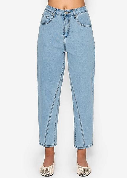 SASSYCLASSY 5-Pocket-Jeans Highwaist Jeans mit Ziernaht für Damen günstig online kaufen