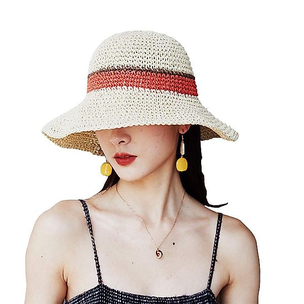 Coonoor Strohhut Damen-Sommer-Sonnenhut, faltbarer Outdoor-Strohhut Strandh günstig online kaufen