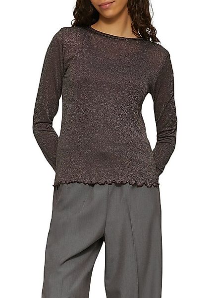 QS Longsleeve mit metallisierten Fasern günstig online kaufen