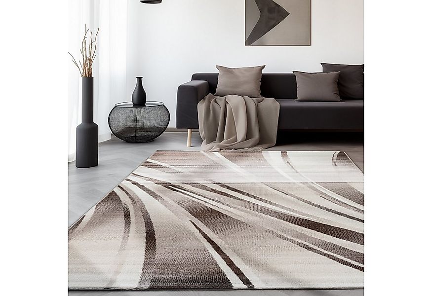 SIMPEX24 Designteppich Abstrakt Wellen Design, Läufer, Höhe: 12 mm, Kurzflo günstig online kaufen