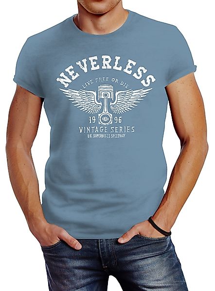 Neverless Print-Shirt Herren T-Shirt Biker Motorrad günstig online kaufen