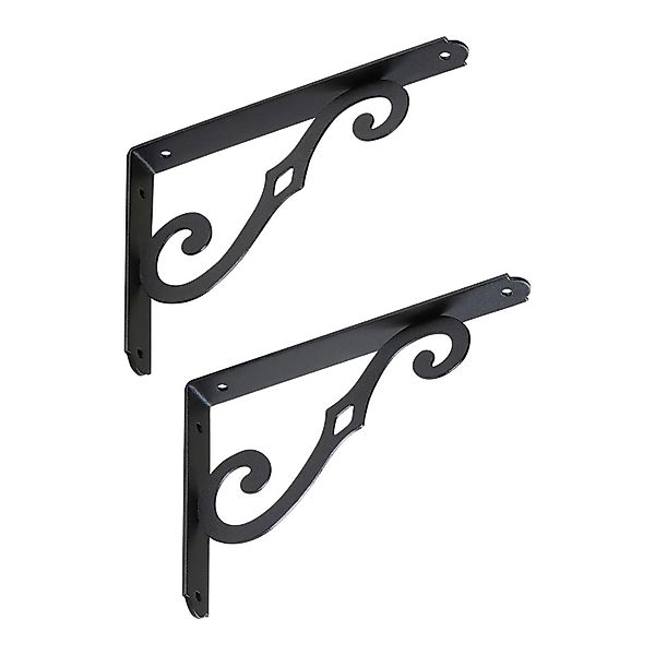 SOTECH 2 x Regalkonsole BLACKLINE II 20 x 14 x 2,5 cm Schwarz Tragkraft Bis günstig online kaufen