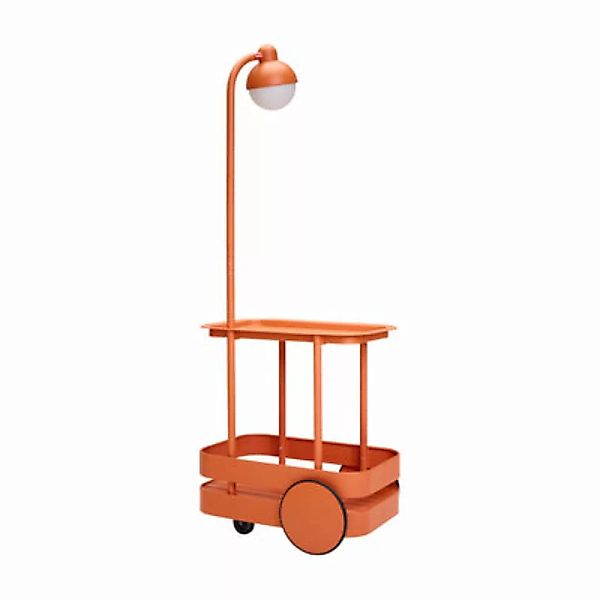 Ablage Jolly Trolley metall orange Metall orange / Schnurloslampe Ladefunkt günstig online kaufen