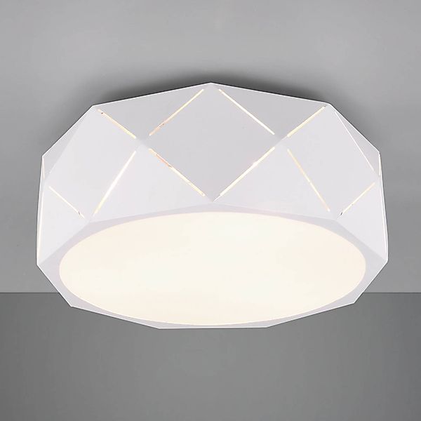 Deckenlampe Zandor mit weißem Schirm günstig online kaufen