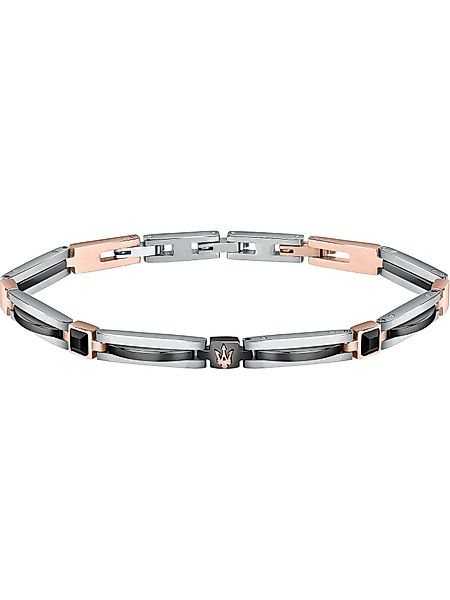 MASERATI Edelstahlarmband Maserati Herren-Armband Edelstahl Kristall günstig online kaufen