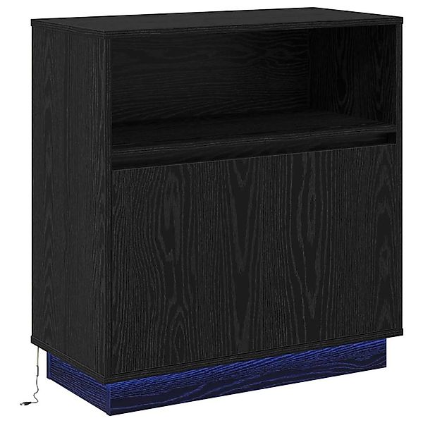 vidaXL Sideboard mit LED Schwarz Eichen-Optik 71 x 34,5 x 75 cm 869651 günstig online kaufen
