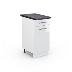 Vicco Unterschrank Fame-Line, Weiß Hochglanz/Weiß, 40 günstig online kaufen