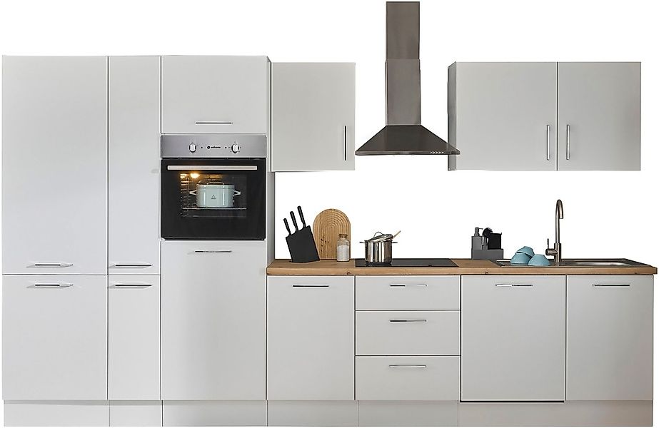 BASIC by Balculina Küchenzeile »Turin« Breite 370 cm, wahlweise mit E-Gerät günstig online kaufen