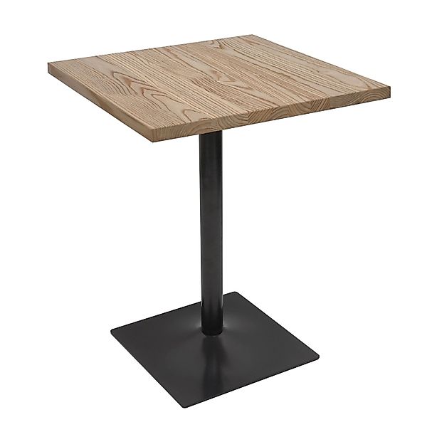 CHEFGASTRO Bistrotisch 76x60x60cm Industrial Gastronomie Ulme Holz Hellbrau günstig online kaufen