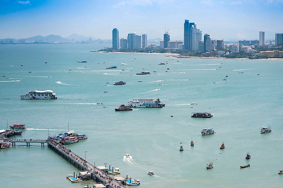 queence Acrylglasbild "Hafen" Elemente der Architektur  Gebäude  Skyline  S günstig online kaufen