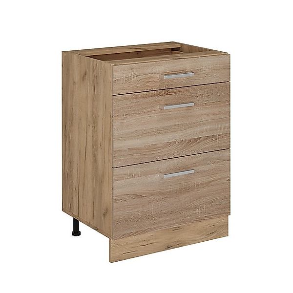 Vicco Unterschrank R-Line, Sonoma/Goldkraft Eiche, 60 cm mit Schubladen, oh günstig online kaufen